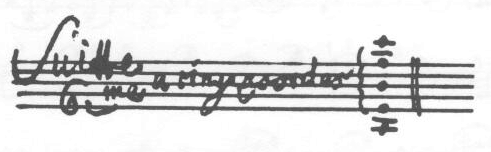 Abb. 4: Deckblatt der Suiten für Violoncello solo in der Abschrift von Anna Magdalena Bach, sowie die Anweisung für Suite Nr. 6 "a cinque cordes"