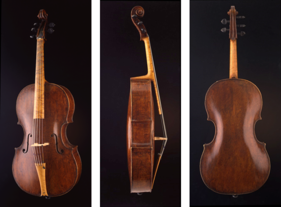 Abb. 5: Das original fünfsaitige Violoncello von Jan Pieter Rombouts, Amsterdam (1667 - 1740)